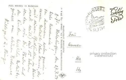 AK / Ansichtskarte Insel_Mainau Fliegeraufnahme Insel Mainau