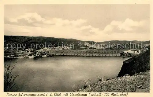 AK / Ansichtskarte Heimbach_Schwammenauel Rursee Staudamm Heimbach Schwammenauel