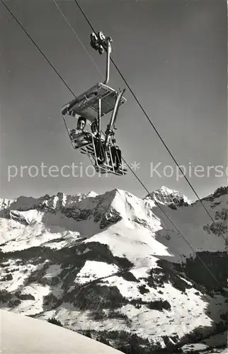 AK / Ansichtskarte Adelboden Sesselbahn Schwandfeldspitz Alpenpanorama Adelboden