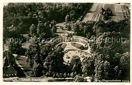 AK / Ansichtskarte Bayreuth Schloss Eremitage Original Fliegeraufnahme Bayreuth