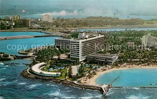 AK / Ansichtskarte San_Juan_Puerto_Rico Caribe Hilton Hotel aerial view San_Juan_Puerto_Rico