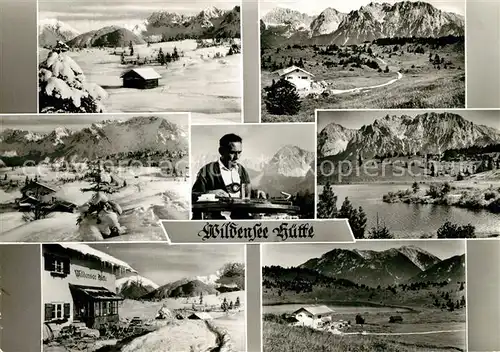 AK / Ansichtskarte Mittenwald_Karwendel_Tirol Wildenseehuette Bergsee Alpenpanorama Mittenwald_Karwendel