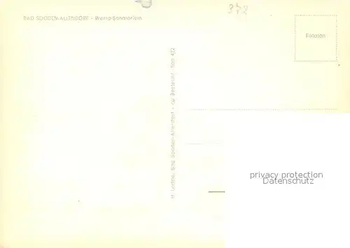 AK / Ansichtskarte Bad_Sooden Allendorf Werra Sanatorium Bad_Sooden Allendorf