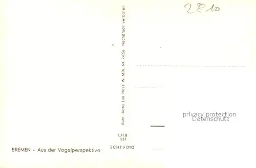 AK / Ansichtskarte Bremen Fliegeraufnahme Bremen