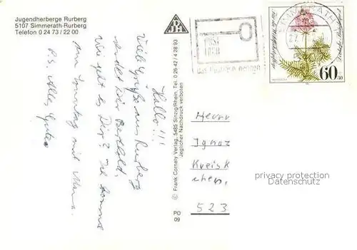 AK / Ansichtskarte Simmerath Jugendherberge Rurberg Simmerath