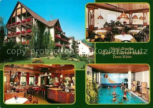 AK / Ansichtskarte Guenthers Hotel Pension Zur Ulsterbruecke Schwimmbad Guenthers