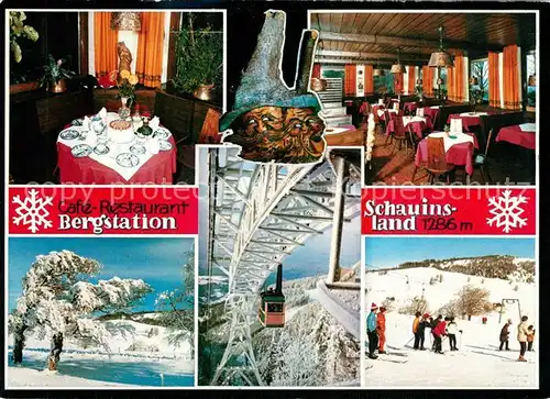 AK / Ansichtskarte Schauinsland Cafe Restaurant Bergstation Seilbahn  Schauinsland