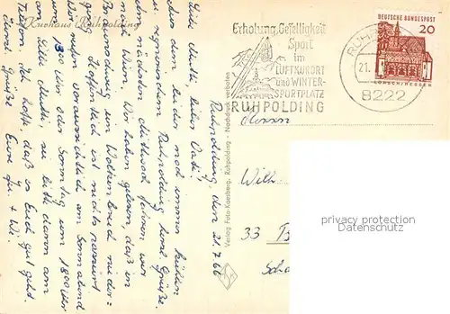 AK / Ansichtskarte Ruhpolding Kurhaus Terrasse Ruhpolding