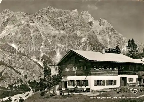 AK / Ansichtskarte Ramsau_Berchtesgaden Wimbachgriesalm mit Hochkalter Berchtesgadener Alpen Ramsau Berchtesgaden