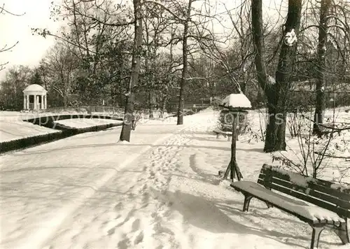 AK / Ansichtskarte Bad_Salzuflen Leopoldsprudel und Salze im Kurpark Winterimpressionen Bad_Salzuflen