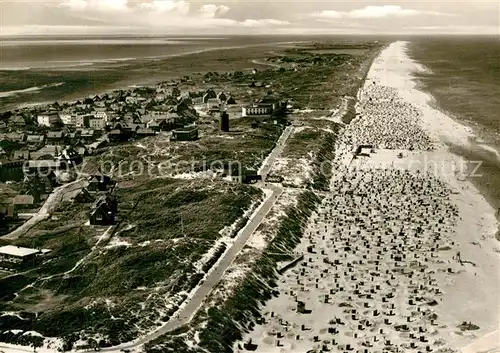 AK / Ansichtskarte Juist_Nordseebad Strand Kueste Fliegeraufnahme Juist_Nordseebad