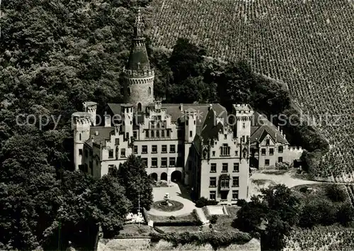 AK / Ansichtskarte Bad_Hoenningen Restaurationsbetrieb Schloss Arenfels Schlossklause Fliegeraufnahme Bad_Hoenningen