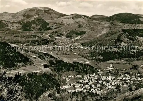 AK / Ansichtskarte Schoenau_Schwarzwald Panorama Luftkurort Fliegeraufnahme Schoenau Schwarzwald