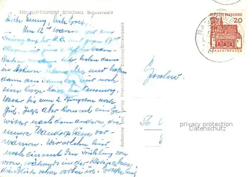 AK / Ansichtskarte Schoenau_Schwarzwald Panorama Luftkurort Fliegeraufnahme Schoenau Schwarzwald