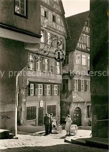 AK / Ansichtskarte Schwaebisch_Hall Mittelalterliche Haeusergruppe beim Marktplatz Altstadt Schwaebisch Hall