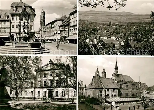 AK / Ansichtskarte Goettingen_Niedersachsen Gaenselieselbrunnen Panorama Hainberg Aula Universitaet Rathaus Serie Schoenes Deutschland Goettingen Niedersachsen