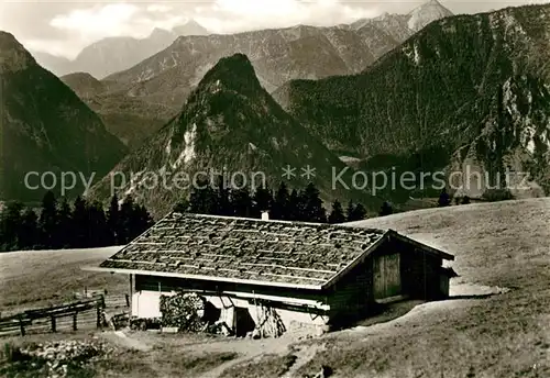 AK / Ansichtskarte Inzell Baeckeralm an der Deutschen Alpenstrasse Alpenpanorama Inzell