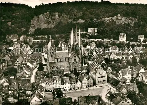 AK / Ansichtskarte Gelnhausen Stadtzentrum mit Kirche Fliegeraufnahme Gelnhausen