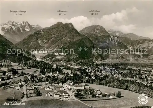 AK / Ansichtskarte Bad_Reichenhall Gesamtansicht mit Alpenpanorama Fliegeraufnahme Bad_Reichenhall