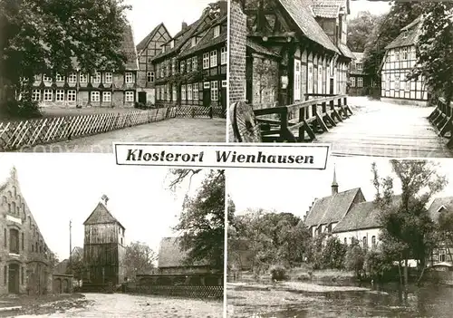 AK / Ansichtskarte Wienhausen Teilansichten Klosterort Fachwerkhaeuser Kirche Wienhausen