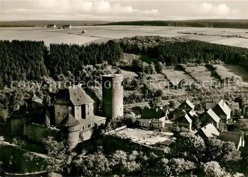 AK / Ansichtskarte Trendelburg Burghotel am Reinhardswald Fliegeraufnahme Trendelburg
