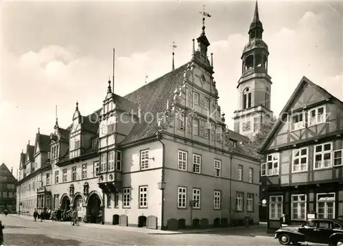 AK / Ansichtskarte Celle_Niedersachsen Nordgiebel Rathaus 16. Jhdt. Renaissance Celle_Niedersachsen