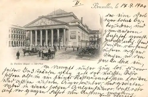 AK / Ansichtskarte Bruxelles_Bruessel Theatre Royal Bruxelles_Bruessel