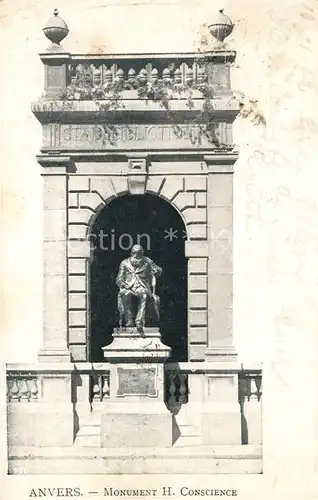 AK / Ansichtskarte Anvers_Antwerpen Monument H. Conscience Anvers Antwerpen