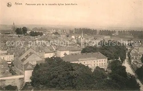 AK / Ansichtskarte Arlon_Wallonie Panorama pris de la nouvelle eglise Saint Martin Arlon Wallonie