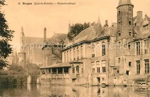AK / Ansichtskarte Bruges_Flandre Quai du Rosair  Bruges_Flandre