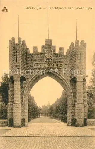 AK / Ansichtskarte Kortrijk_West Vlaanderen Prachtpoort van Groeninghe Kortrijk_West Vlaanderen