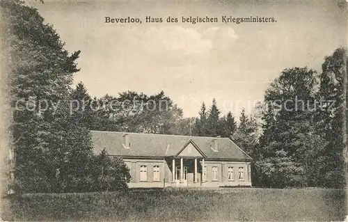 AK / Ansichtskarte Beverloo Haus des belgischen Kriegsminister Beverloo