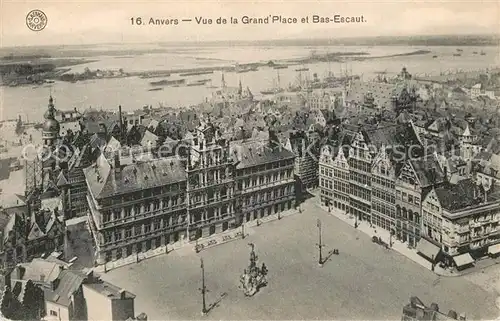 AK / Ansichtskarte Anvers_Antwerpen Grand Place et Bas Escaut Anvers Antwerpen