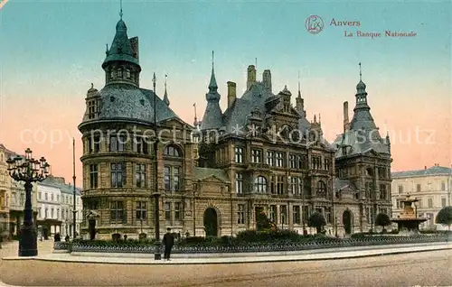 AK / Ansichtskarte Anvers_Antwerpen Banque Nationale Anvers Antwerpen