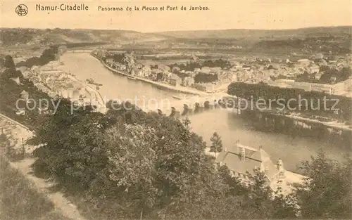 AK / Ansichtskarte Namur_Wallonie Fliegeraufnahme Meuse et Pont de Jambes Namur Wallonie