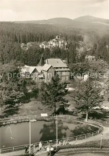 AK / Ansichtskarte Schierke_Harz Panorama Blick vom FDGB Erholungsheim Hermann Gieseler mit Brocken Schierke Harz