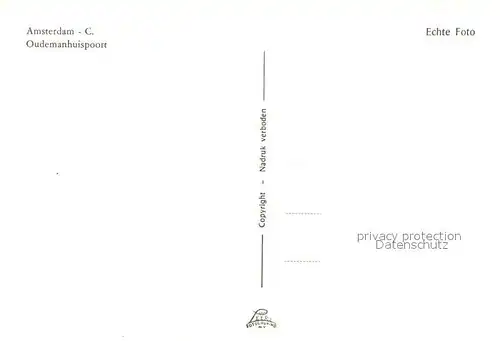 AK / Ansichtskarte Amsterdam_Niederlande Oudemanhuispoort Amsterdam_Niederlande