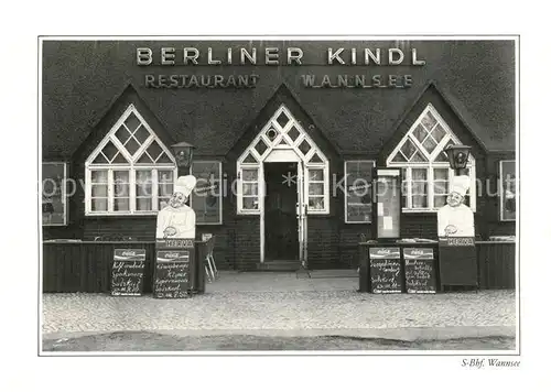 AK / Ansichtskarte Wannsee Berliner Kindl Restaurant Wannsee Wannsee