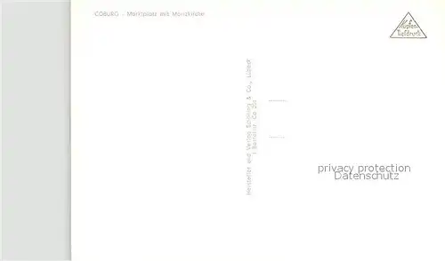 AK / Ansichtskarte Coburg Marktplatz Morizkirche Kupfertiefdruck Coburg