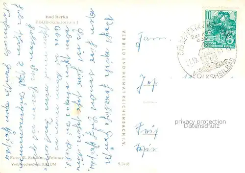 AK / Ansichtskarte Bad_Berka FDGB Sanatorium Bad_Berka