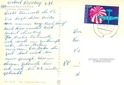AK / Ansichtskarte Bad_Elster Sanatorium Sachsenhof Staatsbad Bad_Elster