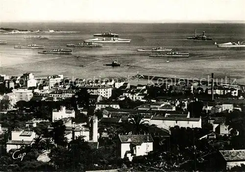 AK / Ansichtskarte Golfe Juan Vue generale et l Escadre Flotte Golfe Juan