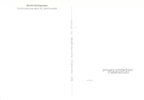 AK / Ansichtskarte Heiligensee_Berlin Dorfkirche 13. Jhdt. Heiligensee Berlin