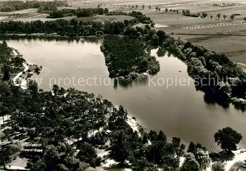 AK / Ansichtskarte Ingolstadt_Donau Auwaldsee Fliegeraufnahme Ingolstadt_Donau