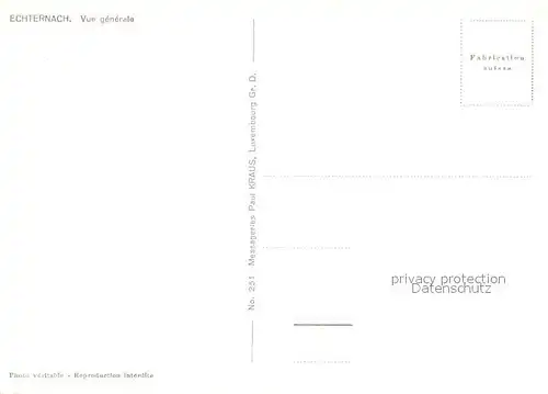 AK / Ansichtskarte Echternach Vue generale Echternach