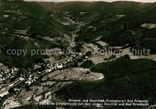 AK / Ansichtskarte Bad_Peterstal Griesbach Mineral  und Moorbad Kneippkurort Renchtal Schwarzwald Fliegeraufnahme Bad_Peterstal Griesbach
