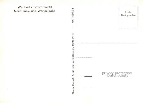 AK / Ansichtskarte Bad_Wildbad Neue Trink  und Wandelhalle Kurort im Schwarzwald Bad_Wildbad