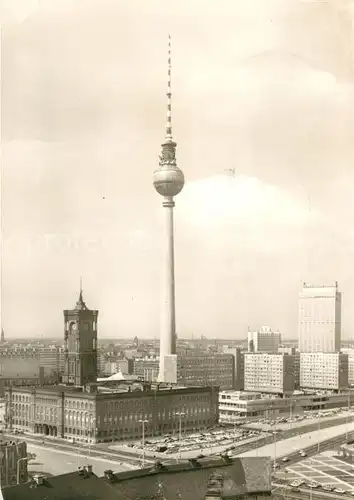 AK / Ansichtskarte Berlin Rathaus Fernseh  und UKW Turm Hauptstadt der DDR Berlin