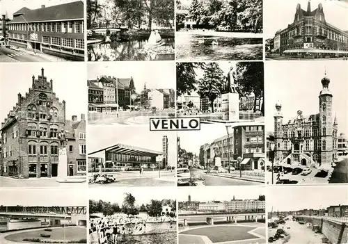 AK / Ansichtskarte Venlo Teilansichten Gebaeude Innenstadt Denkmal Teich Bruecke Venlo