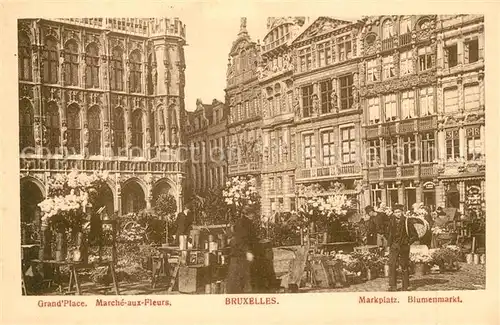 AK / Ansichtskarte Bruxelles_Bruessel Grand Place Blumenmarkt Bruxelles_Bruessel